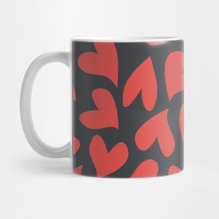 Seamless red hearts pattern Mug